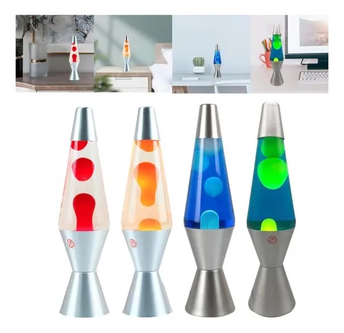 Lampara De Lava Cohete Volcan Decorativa